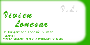 vivien loncsar business card