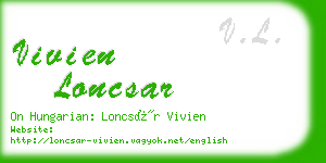 vivien loncsar business card